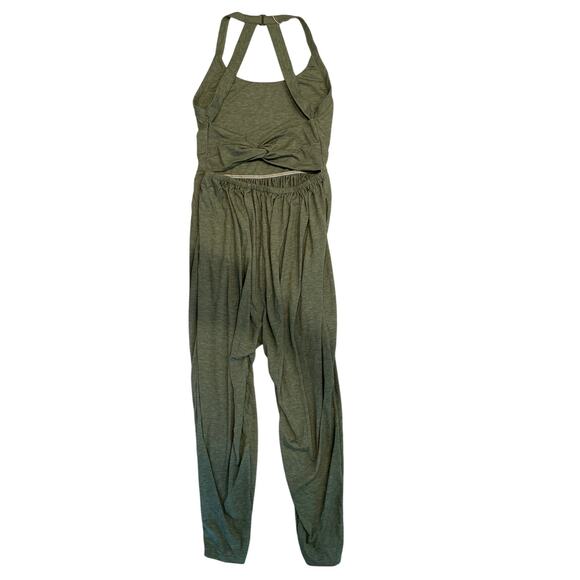 HALARA U Neck Harem Casual Jumpsuit with Pockets-Easy Peezy Edition Medium Green - Picture 4 of 6